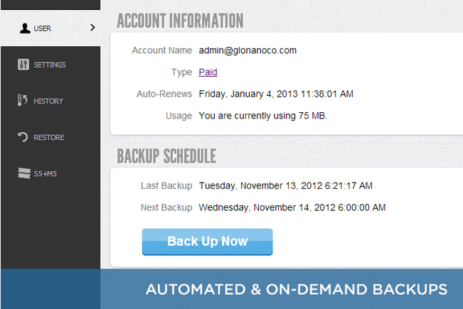 Automated or On-Demand Backups
